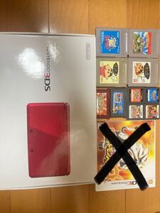 3DS箱本体(ピカチュウ版)+その他ゲームソフトセット(ポケモンプラチナ)