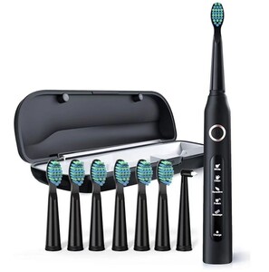 電動歯ブラシ 歯ブラシ 音波歯ブラシ セット買い 替えブラシ8本 ケース付き