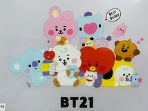 LINE FRIENDS BT21 BTS ファスナー付 6ポケット クリアファイル A3 A4サイズ 防弾少年団 バンタン グッズ 　31493　_画像5