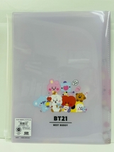 LINE FRIENDS BT21 BTS ファスナー付 6ポケット クリアファイル A3 A4サイズ 防弾少年団 バンタン グッズ 　31493　_画像2