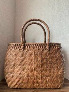  mountain ... bag handmade basket bag inside cloth equipped net fee braided circle . shape L size 