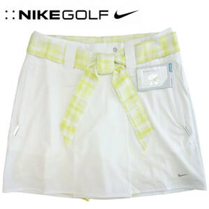 426995 NIKE GOLF 定価9,900円 ウエスト67 吸汗機能 DRY-FIT 高ストレッチ性 スカート&ショートパンツ ホワイト×イエロー ナイキゴルフ