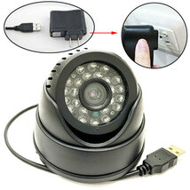 USB給電 ドーム型 防犯カメラ 録画装置 micro sd カード対応 送料無料_画像1