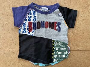 美品ブーフーウーブーホームズBOOHOMES半袖Tシャツ80男の子女の子保育園幼稚園お出かけ用