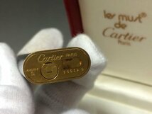 カルティエ ライター ゴールドｘブラック Cartier 専用ケース付き 冊子付 オープナー付き 現状渡し ガスライター ◆27_画像5