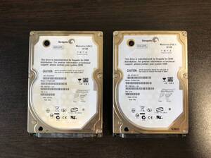 状態:正常(2個セット) 内蔵ハードディスク 2.5インチ 60GB SATA 厚さ9mm Seagate HDD PS3 プレステ3 E
