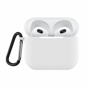 AirPods 3 用ケース TPU素材 アップルイヤホンケース 耐衝撃 ワイヤレス充電可 保護カバー 防水 防塵 軽量 ホワイト