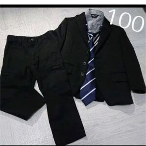 【100】男の子 ジャケット+シャツ+パンツ+ネクタイ COMME CA ISM 子供用スーツ 入学式 発表会 卒業式 結婚式