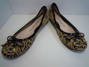 CARLO ROSSETTIkaruroro Sette . ribbon ba Ray flat shoes size 6 half (23.5cm) Mexico made 