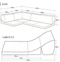 【送料無料】カバーリングコーナー3点ソファ/タスクグリーン_画像3