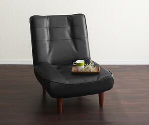 [ free shipping ] made in Japan 1 seater high back sofa / imitation leather black 