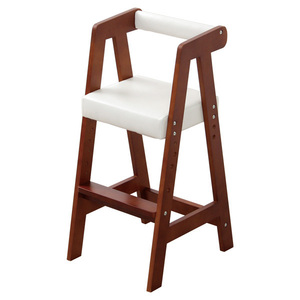  child chair high type Kids chair baby chair Brown 