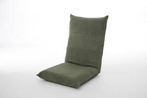 座椅子 モスグリーン色　クッション座椅子 ザイス 座イス ハイバック座椅子 日本製 国産 布張り リクライニング ヴィンテージ a1116-vtg