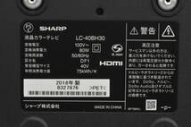 【USED＊状態良好＊2018年製②】SAHRP AQUOS　40インチ 液晶ハイビジョンテレビ LC-40BH30（リモコンなし）_画像6