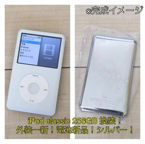 iPod classic 160GB→SSD 256GB 換装 シルバー 外装新品大容量