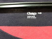 ギャップ GAP 長袖Tシャツ 古着 ネイビー×レッド サイズ　XS_画像3