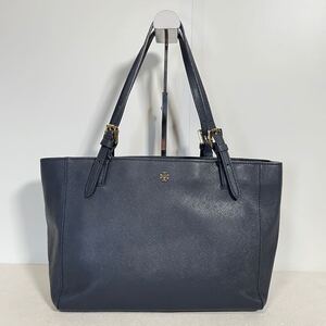 TORY BURCH トリーバーチ レザー トートバッグ ネイビー