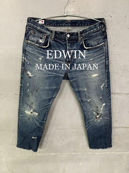 レア！EDWIN ペンキ加工セルビッチデニム！日本製！