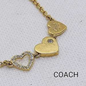  Coach COACH bracele heart motif Gold color 