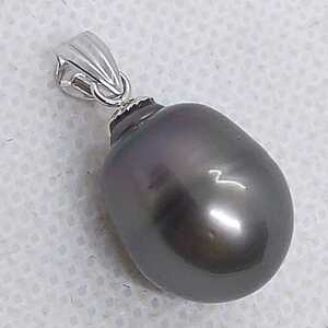  black pearl pendant top K14WG approximately 10.6. approximately 2.69g