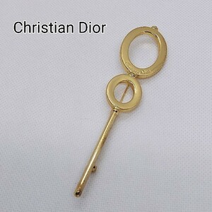 クリスチャンディオール　Christian Dior　ブローチ　ゴールドカラー