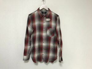  genuine article ka band Zucca CABANEdeZUCCA cotton rayon check pattern shirt long sleeve American Casual Surf business suit men's S made in Japan red red pattern 