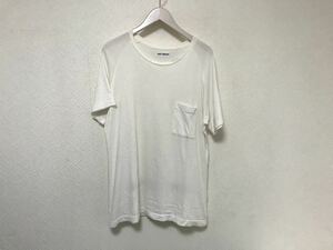 本物ウミットベナンUMITBENANトゥモローランドコットンリヨセルプリント半袖TシャツアメカジビジネススーツメンズL白ホワイト日本製