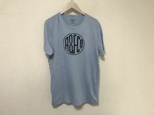 本物アバクロアンドフィッチAbercrombie&Fitchコットンプリント半袖Tシャツアメカジサーフビジネススーツメンズ青ブルーM