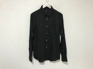  genuine article ka band Zucca CABANEdezucca ton cell back print long sleeve shirt business suit American Casual Surf men's black black M made in Japan 