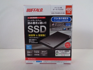 0981046M★ 【未開封】Buffalo ポータブルSSD-PG480U3-BA SSDハードディスク480GB 未使用