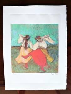 送料無料★エドガー・ドガ Edgar Degas(Russian Dancers)★限定数販売★販売証明書付属★リトグラフ 38/350★エスタンプ★超特価 