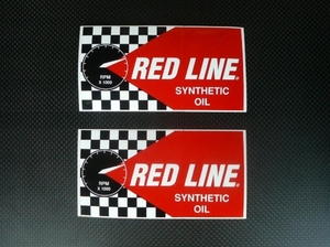 REDLINEレッドライン　ステッカー2枚セット　64×124　送料63円