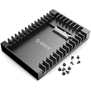 ブラック 2.5インチ 3.5変換 HDD/SSD 変換マウンタ → SATAインターフェース内蔵 HDDケース 2.5 3.5インチ 変換ブラケット ORICO ネジ付き