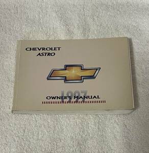 1997 year CHEVROLET ASTRO owner manual Chevrolet 