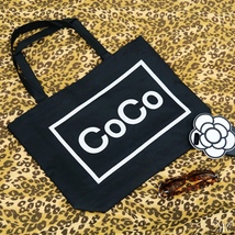 COCOデザインプリント デカロゴ トートバッグ エコバッグ キャンバスバッグ カバン 買い物袋 shop bag _画像8