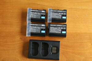 売り切り！！ NIKON 用（Z-6、Ｚ-７系、他カメラ）バッテリ EN-EL15互換＋充電器一式 　ほぼ未使用品　、美品　完動品