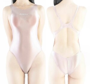 AESCO half back swimsuit race queen school swimsuit Leotard .. swimsuit sk water cosplay sexy no sleeve swimsuit pink 