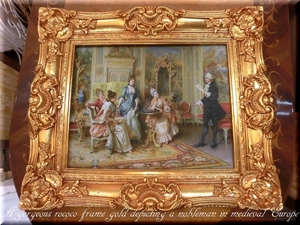  gorgeous Gold ro here frame middle . Europe . group. amount . canvas printing 252