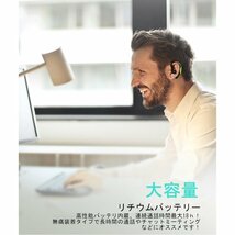 ブルートゥースイヤホン Bluetooth 5.2 ワイヤレスイヤホン 耳掛け型 ヘッドセット 片耳 最高音質 日本語音声通知 ハンズフリー 180 14360a_画像3