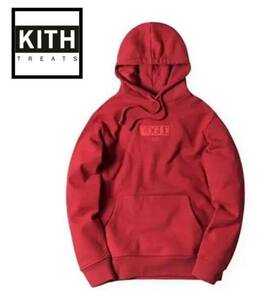 KITH ( キス ) × VOGUE (ヴォーグ ) スウェット　パーカー　ロゴ　ボックスロゴ　フーディー 赤　L