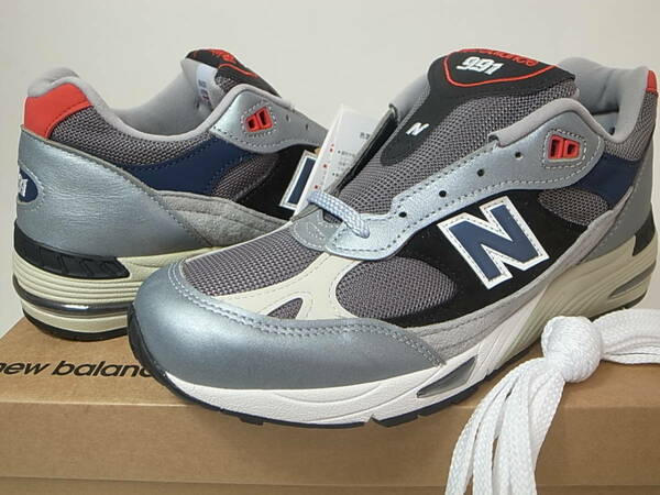 【送料無料 即決】NEW BALANCE UK製 M991SKR 26cm US8新品 20周年記念 SILVERシルバーxネイビーxレッド限定MADE IN ENGLANDイギリス 英国製