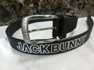 ◆Jack Bunny!!by PEARLY GATES（ジャックバニーbyパーリーゲイツ）刺繍ロゴベルト 黒 ユニセックス
