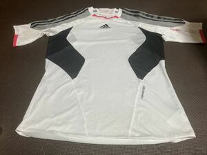  очень красивый товар adidas белый, чёрный, серый, Logo чёрный, линия чёрный 3шт.@, короткий рукав стрейч tops размер L