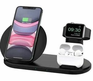 ワイヤレス充電器 3in1 Qi急速充電 Apple Watch充電スタンド