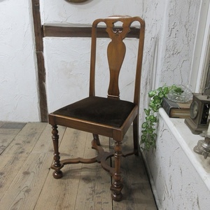 イギリス アンティーク 家具 ダイニングチェア 椅子 イス ハイバック 木製 英国 DININGCHAIR 4504d 新入荷