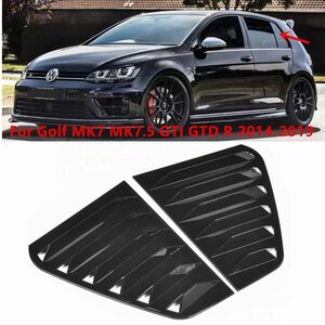 フォルクスワーゲン ゴルフ GTI R Mk7 Mk7.5 2013 - 2020 サイド ベント ウィンドウ トリム カバー 外装 カスタム パーツ