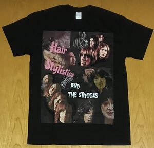 【 HAIR STYLISTICS AND THE STOOGES T-SHIRT 】Tシャツ 暴力温泉芸者 イギーポップ CORNELIUS 渋谷系 麻生 細野晴臣 浅野忠信 中原昌也