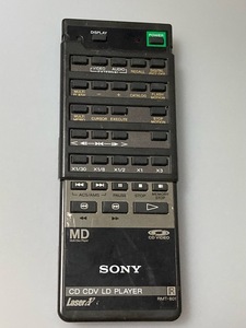 SONY CD CDV LD　マルチプレーヤー用リモコン　RMT-801　中古品　現状渡し。