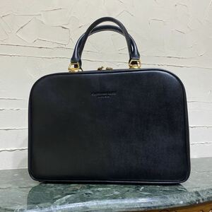 イタリア製 良品 GIANFRANCO LOTTI ハンドバッグ ビジネス フォーマル 黒 ヴィンテージバッグ ジャンフランコ・ロッティ