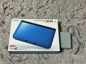 美品 動作確認済 充電器付き 任天堂 Nintendo ニンテンドー3DS LL ブルー×ブラック ACアダプタセット 本体バージョン Ver.4.5.0-10J